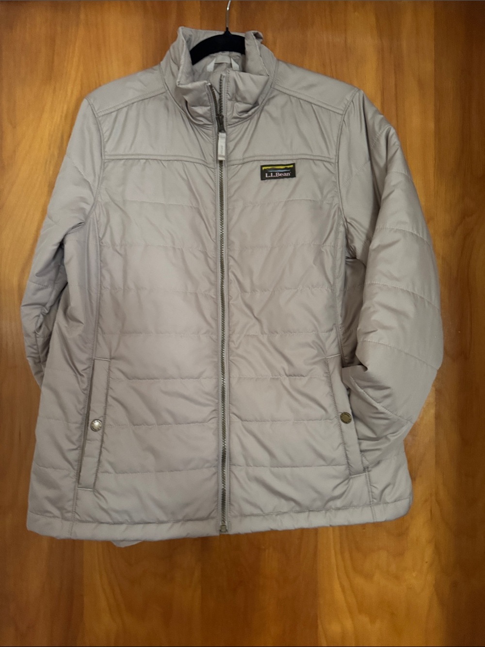 L.L. Bean Women's Taupe Lightweight Quilted Puffer Jacket